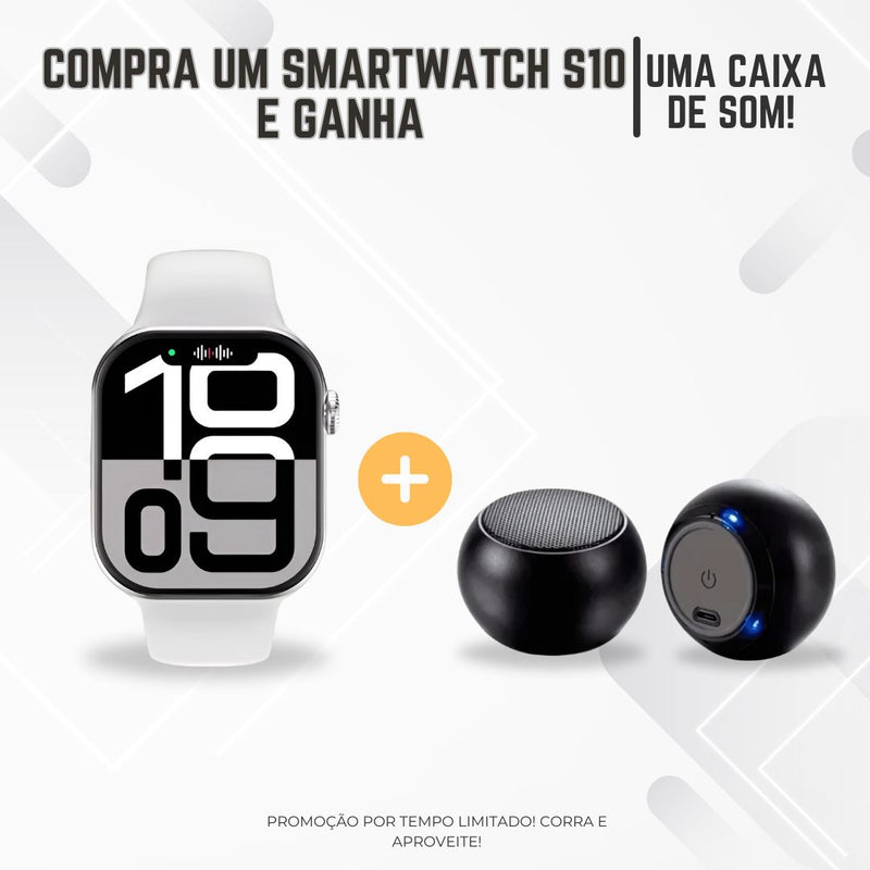 Smartwatch S10 PRO 2025 + Caixa de Som M3 + Frete Grátis