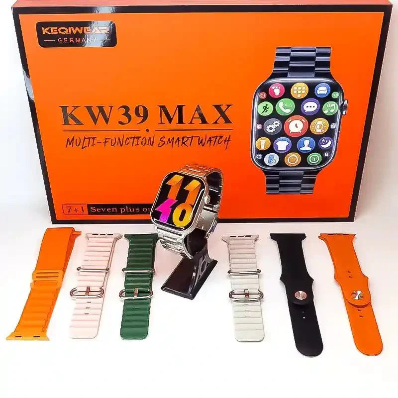 Smartwatch KW39 Max + 7 Pulseiras + Pelicula + Frete grátis