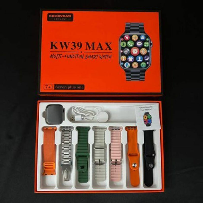 Smartwatch KW39 Max + 7 Pulseiras + Pelicula + Frete grátis