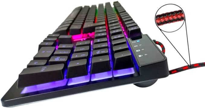 Teclado Gamer Semi Mecânico RGB Knup